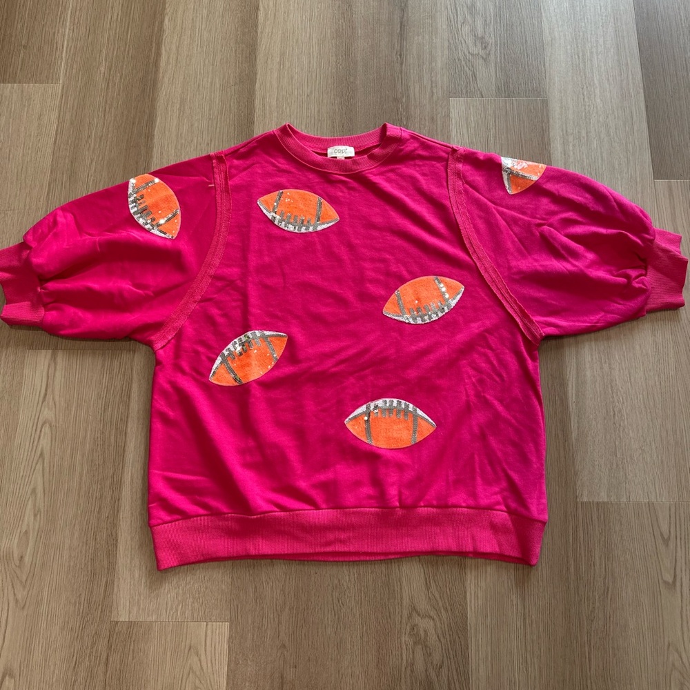 ODDY Sequence Football Print Sweatshirt